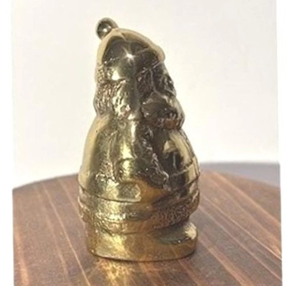 Vintage Brass Santa Claus Bell Figurine,‎ Christmas Holiday Decor